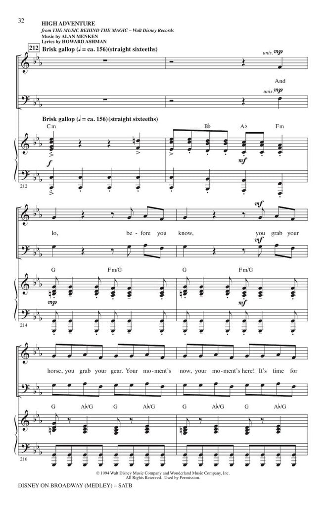 Disney on Broadway (Medley)
